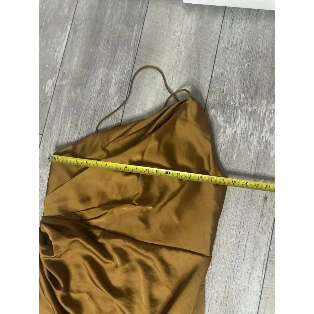 NWT Anthropologie Significant Other Copper Gracie Backless Satin Dress 12 - Picture 7 of 13